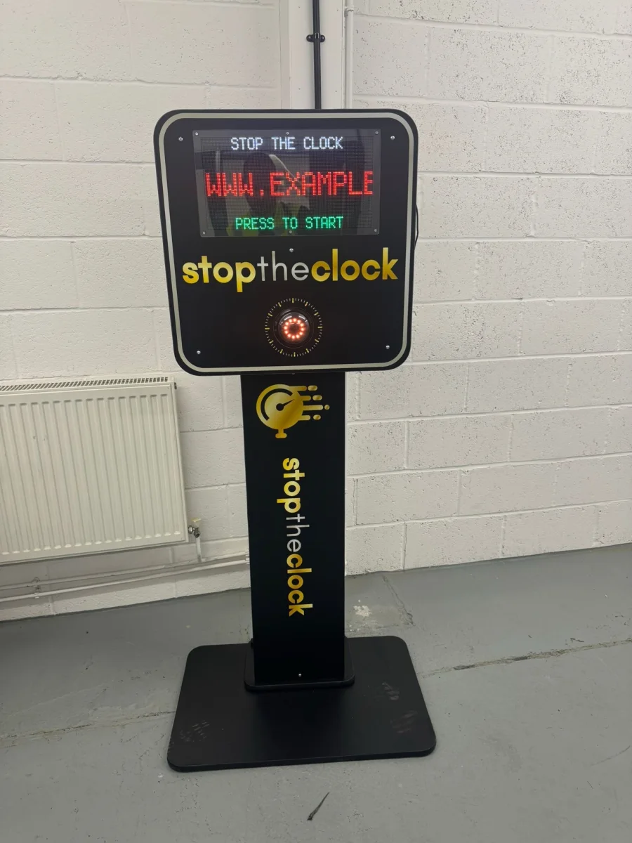 Stop The Clock hire and branded event setup