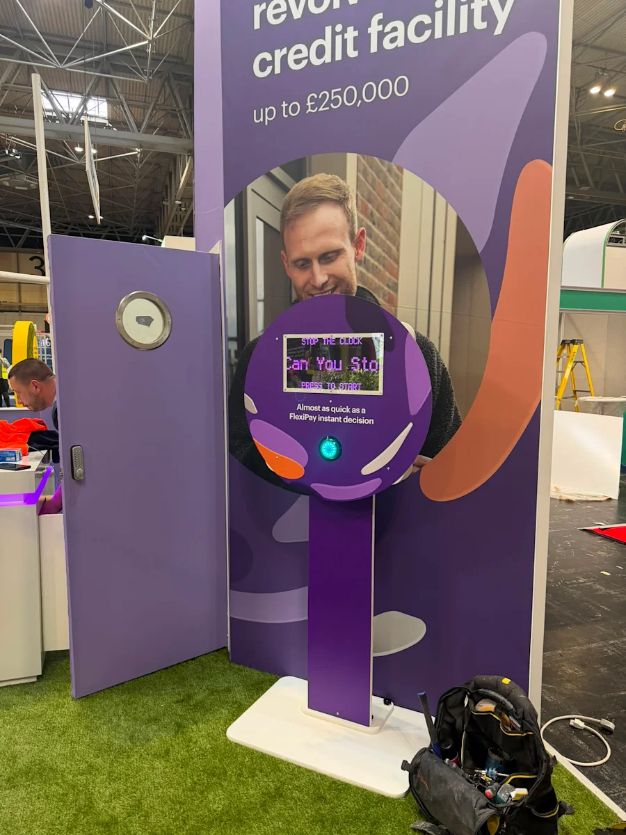 Stop The Clock hire and branded event setup